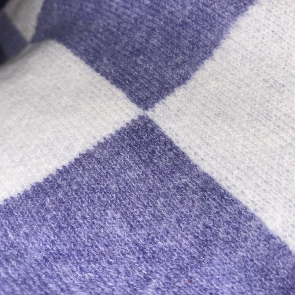 Pink Lily White & Purple Checkered Cropped Sweater Size Large - Picture 6 of 6